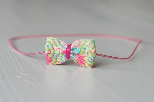 Čelenka pro newborn - kytičková mašlička — foto 2