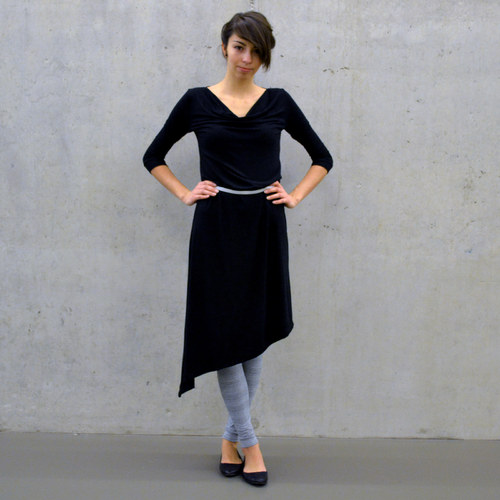 Šaty ASYMMETRIC- black — foto 2