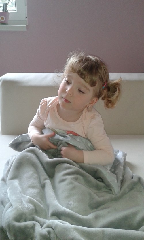 Dětská deka šedá s šedou hvězdičky — foto 3