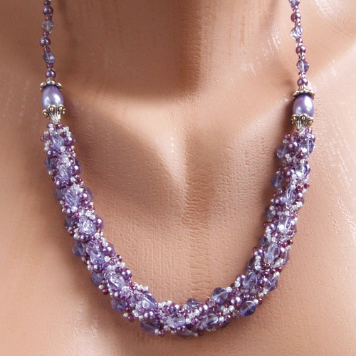 "Violet dew" - náhrdelník — foto 2