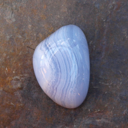 Chalcedon krajkový, kabošon č. 1727 — foto 2