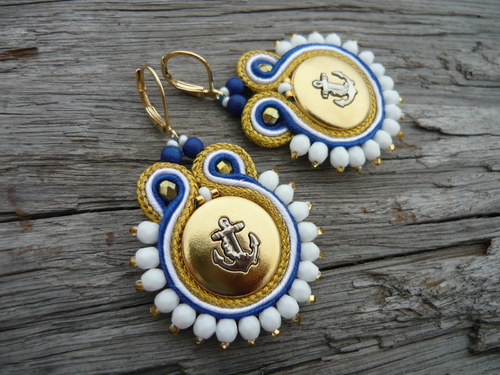 Náušnice Sea Anchor Blue — foto 4