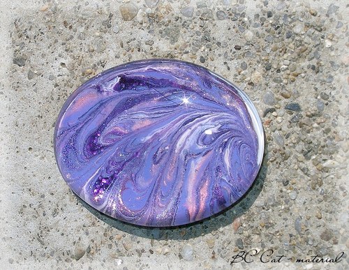 Skleněný kabošon: Ovál: 40x30 mm — foto 2