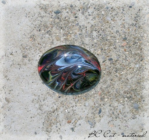 Skleněný kabošon: Ovál: 40x30 mm — foto 2