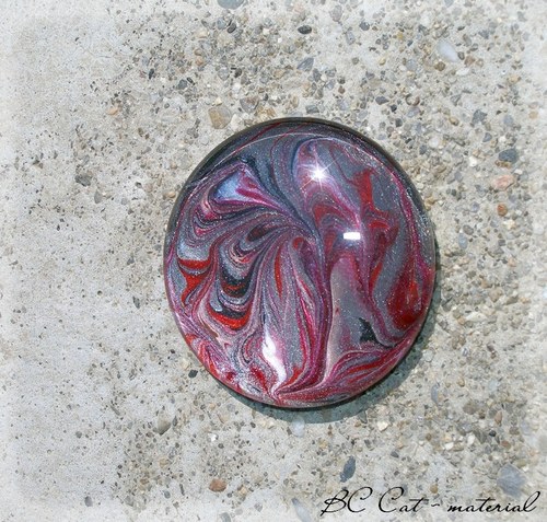 Skleněný kabošon: Kutalý: 40 mm — foto 2