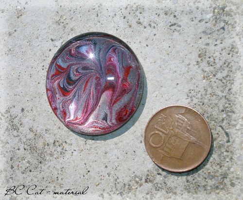 Skleněný kabošon: Kutalý: 40 mm — foto 3