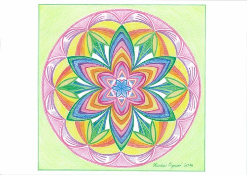 Mandala - Vánoční hvězda-modrá — foto 2