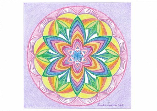 Mandala - Vánoční hvězda-modrá — foto 3