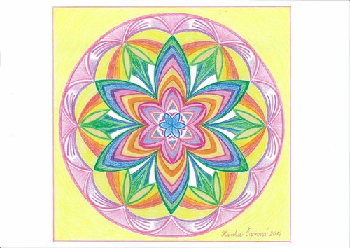 Mandala - Vánoční hvězda-modrá — foto 4