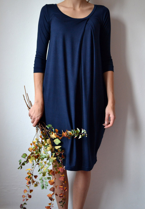 Šaty WIDE Prussian Blue — foto 2