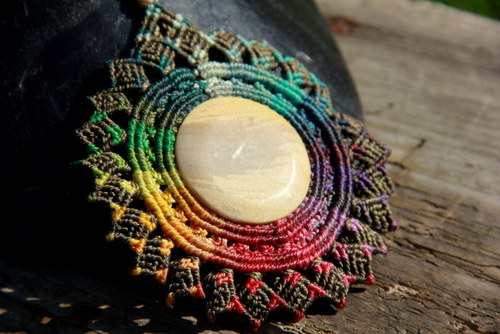Mandala barevný náhrdelník s jaspisem — foto 3