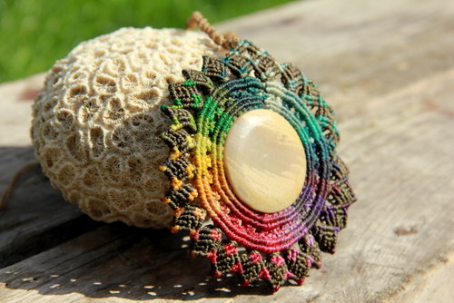 Mandala barevný náhrdelník s jaspisem — foto 5