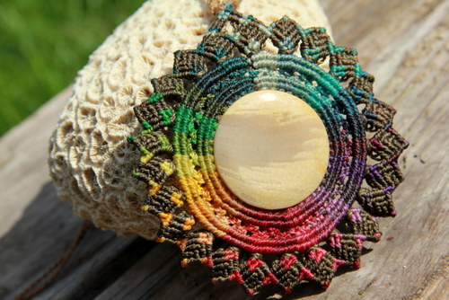 Mandala barevný náhrdelník s jaspisem — foto 6