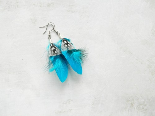 Peříčkové náušnice - kolekce "mini" — foto 2