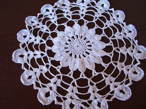 Háčkované modré TRIO — foto 2