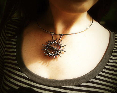 Nerezový náhrdelník......." Silver sun " — foto 4