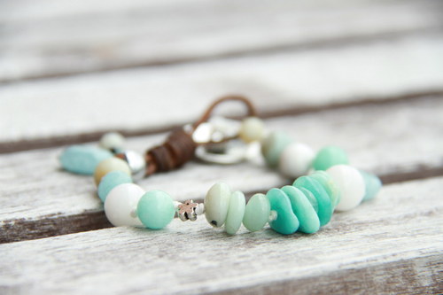 Boho náramok-aqua. — foto 3