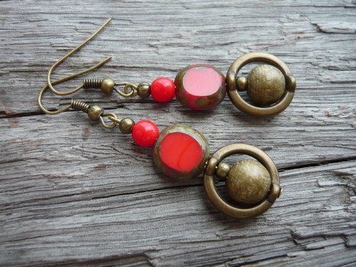 Náušnice Orient red — foto 2