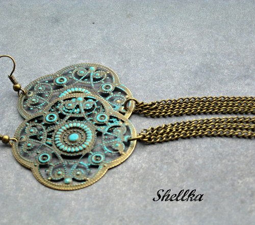 Náušnice ,,TURQUOISE FILIGREE,, — foto 2