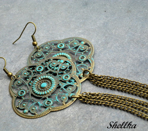 Náušnice ,,TURQUOISE FILIGREE,, — foto 3