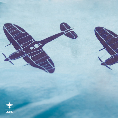 Supermarine spitfire blue / hedvábný šál — foto 3