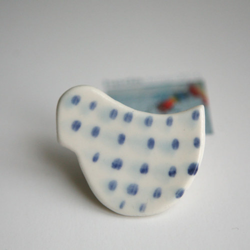 Modré z nebe (porcelánová brož) — foto 3
