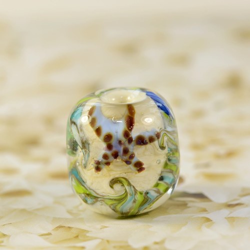 Vinutka mořská - big hole bead 4 mm — foto 3