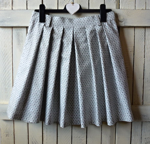 Sukýnka - retro - puntíky šedé SLEVA 25% — foto 2