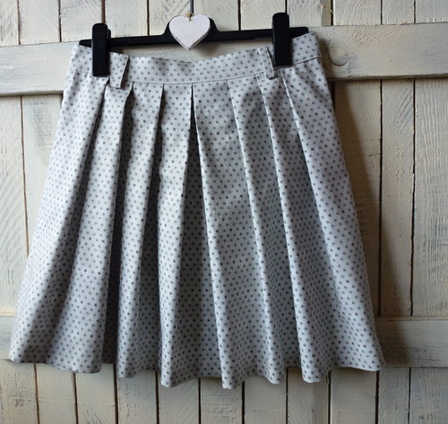 Sukýnka - retro - puntíky šedé SLEVA 25% — foto 3