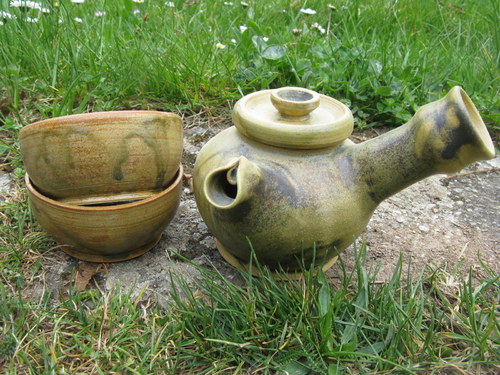 Čajová souprava japonská- olivová — foto 2