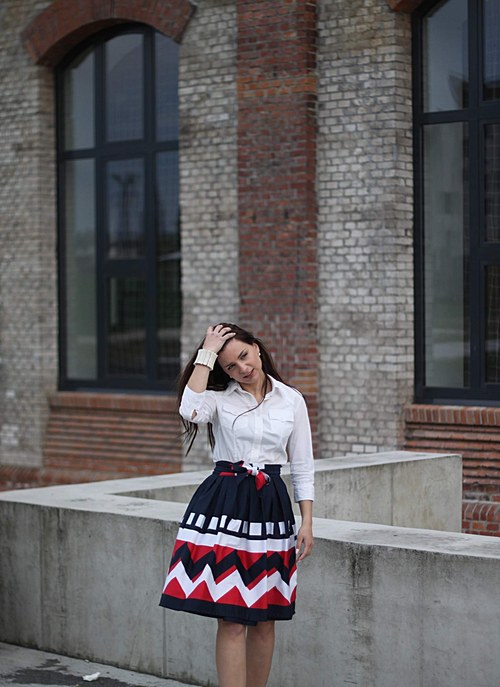 Zavinovací sukně IRIS, drobné sklady — foto 3