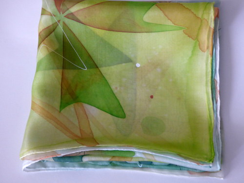 ZeLena-hodvábna šatka 90x90cm — foto 5