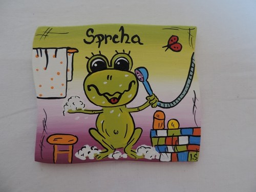 Cedulka na dveře-sprcha-žabka — foto 2