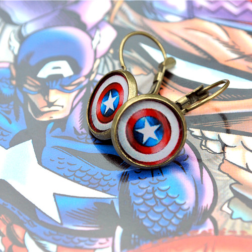 Náušnice 'Captain America' Grunge — foto 3