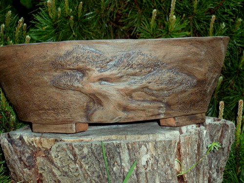 Bonsai miska tmavá kulatá — foto 2