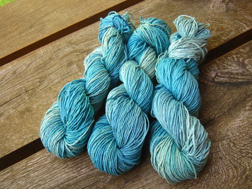 Buretové hedvábí 5-6mm - "Aqua" — foto 2