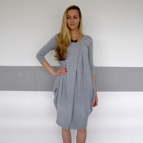 Šaty WIDE simple Grey — foto 2