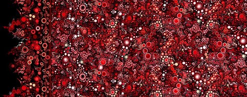 Bavlna Effervescence - RED - bubliny — foto 2