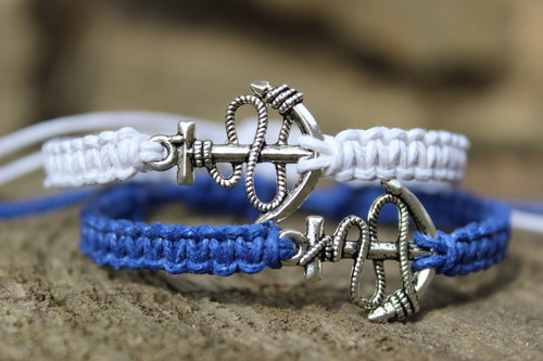 HEY SAILOR..! Náramek makramé/shamballa — foto 2