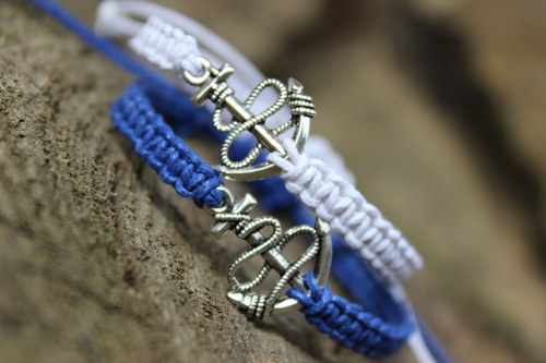 HEY SAILOR..! Náramek makramé/shamballa — foto 3