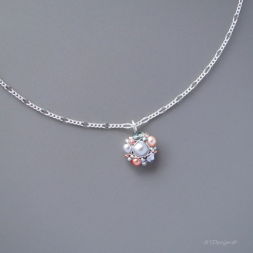 Náhrdelník GRAY & APRICOT... — foto 2