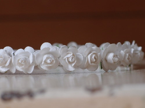 Čelenka - bílé růžičky — foto 5