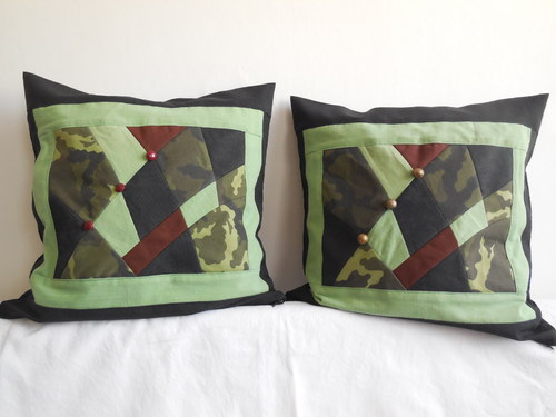 Zelený patchwork - polštářek nebo povlak ?? — foto 3