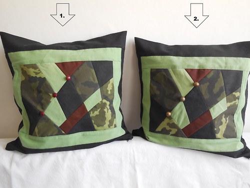 Zelený patchwork - polštářek nebo povlak ?? — foto 2