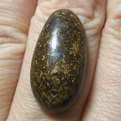 Bronzit Brazílie kabošon č.10 — foto 3