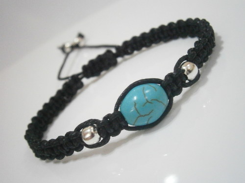 Náramek s tyrkenitem (macramé) — foto 2