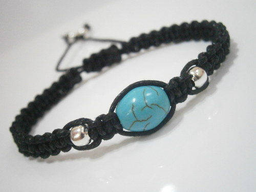 Náramek s tyrkenitem (macramé) — foto 5