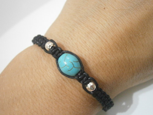 Náramek s tyrkenitem (macramé) — foto 6