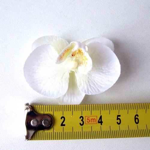 Květ orchideje 5 cm - bílý — foto 2