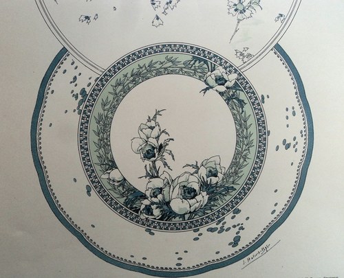 Litografie porcelán 1890 — foto 3